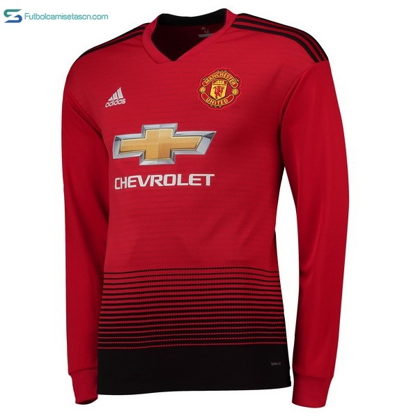 Camiseta Manchester United 1ª ML 2018/19 Rojo